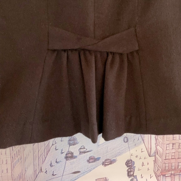 NWT Rebecca Taylor espresso wool pencil skirt with back vent detail size 4 - Picture 5 of 13